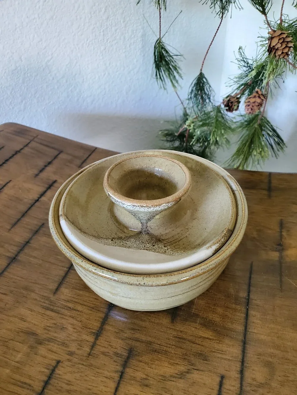 Hand Thrown Studio Pottery Game Hen Garlic Herb Roaster Planter Jewelry Holder